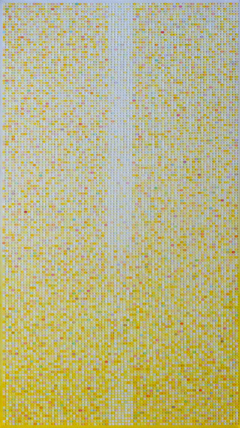 Light yellow Painting titled "Light yellow" by Mariana Prochkaruk, Original Art, Oil Mounted on Stretcher frame