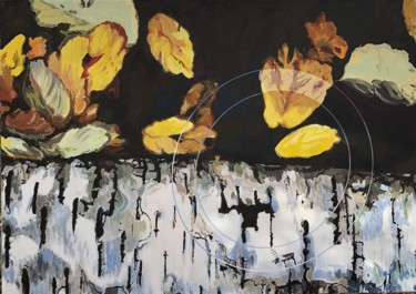 Pintura intitulada "Birch Leaves" por Marian Cizmarik, Obras de arte originais, Acrílico