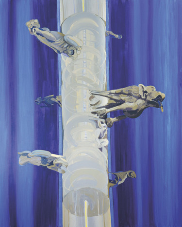 Картина под названием "Fountain" - Marian Cizmarik, Подлинное произведение искусства, Акрил