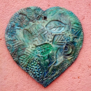 Artisanat intitulée "Joli Coeur" par Marian Cobos, Œuvre d'art originale, Décoration de maison