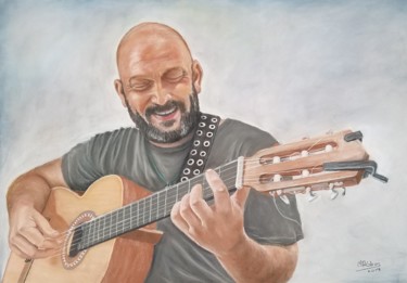 Painting titled "TomTrovador, mon fi…" by Marian Cobos, Original Artwork, Pastel