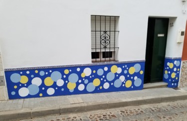 Pintura intitulada "Ma façade andalouse" por Marian Cobos, Obras de arte originais, Acrílico