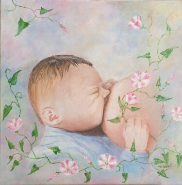 Pintura intitulada "Maman et Bébé" por Marian Cobos, Obras de arte originais, Acrílico