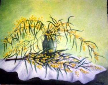 Painting titled "Mimosas" by Marian Cobos, Original Artwork