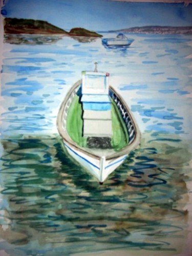 Pittura intitolato "Barque" da Marian Cobos, Opera d'arte originale