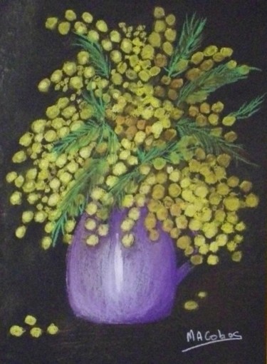 Painting titled "Mimosas 1" by Marian Cobos, Original Artwork