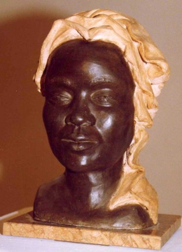 Sculpture intitulée "Beauté Noire" par Marian Cobos, Œuvre d'art originale