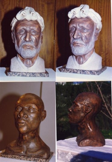 Sculpture titled "Figures d'homme" by Marian Cobos, Original Artwork