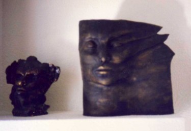 Sculpture intitulée "Masques" par Marian Cobos, Œuvre d'art originale