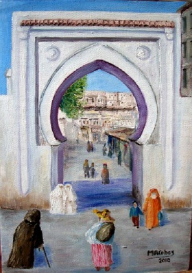 Painting titled "Coin de Tanger" by Marian Cobos, Original Artwork