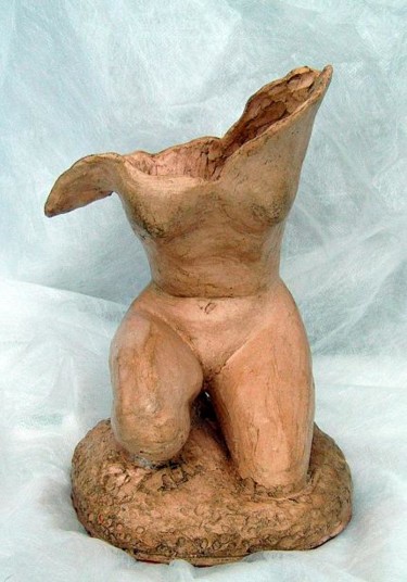 Sculpture intitulée "Accroupie" par Marian Cobos, Œuvre d'art originale