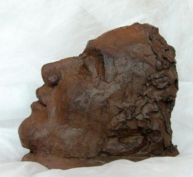 Sculpture intitulée "Profil d'homme" par Marian Cobos, Œuvre d'art originale