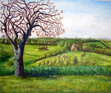 Peinture intitulée "Les champs des Fouc…" par Marian Cobos, Œuvre d'art originale