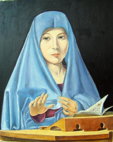 Peinture intitulée "Copie de L'Annuncia…" par Marian Cobos, Œuvre d'art originale, Huile