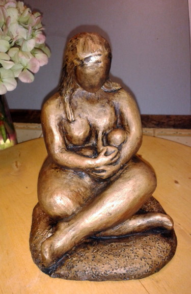 Escultura intitulada "Maternité" por Marian Cobos, Obras de arte originais, Terracota