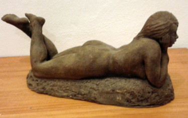 Sculpture titled "A rêver" by Marian Cobos, Original Artwork, Terra cotta