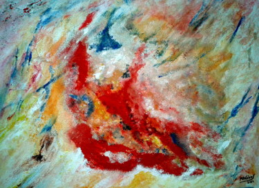 Painting titled "Impact" by Marian Cobos, Original Artwork, Acrylic