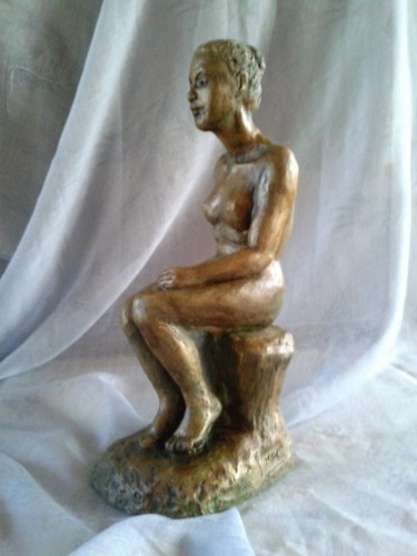 Sculpture titled "Solitude" by Marian Cobos, Original Artwork, Ceramics