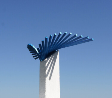 Skulptur mit dem Titel "AILES-guil.jpg" von Mariangeles Guil, Original-Kunstwerk, Metalle
