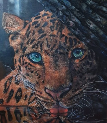 Картина под названием "leoparg" - Марианна Климович, Подлинное произведение искусства, Масло