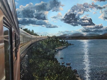 Картина под названием "train" - Марианна Климович, Подлинное произведение искусства, Масло