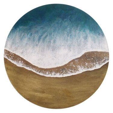 Peinture intitulée "Golden sand beach,…" par Marianna Skartsari, Œuvre d'art originale, Acrylique