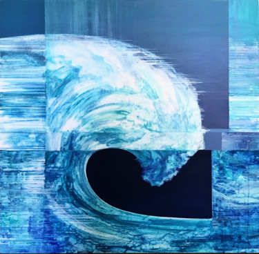 Картина под названием "The great wave" - Marianna Yakovleva, Подлинное произведение искусства, Акрил