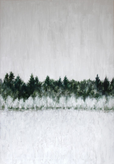 Картина под названием "Morning in the woods" - Marianna Yakovleva, Подлинное произведение искусства, Масло