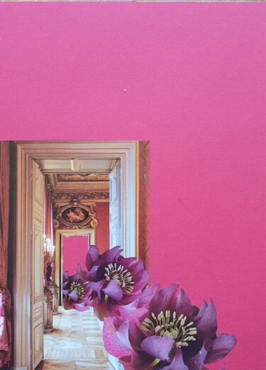 Colagens intitulada "Rose 1" por Marianne Camus, Obras de arte originais, Colagens