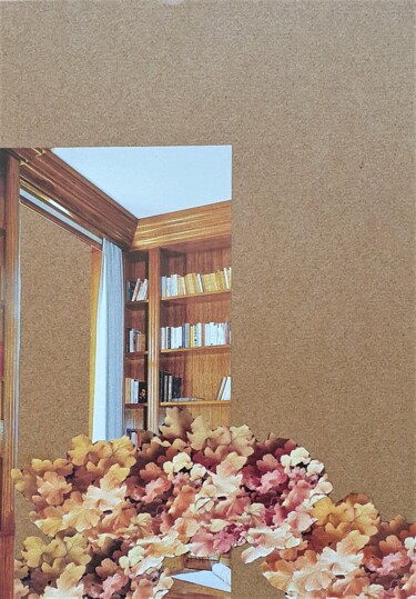 Collages intitulée "Brun 3" par Marianne Camus, Œuvre d'art originale, Collages