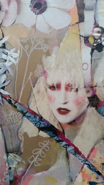 Peinture intitulée "LADY CIRCUS" par Marianne Merle, Œuvre d'art originale, Collages