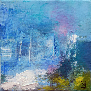 Painting titled ""Petit  matin"" by Marianne Quinzin, Original Artwork, Acrylic Mounted on Wood Stretcher frame