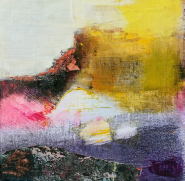 Painting titled "Ombre et lumière" by Marianne Quinzin, Original Artwork, Pigments Mounted on Wood Panel