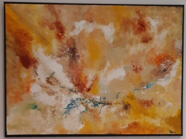 Painting titled "Abstrait 16" by Marianne Blanc, Original Artwork, Acrylic Mounted on artwork_cat.