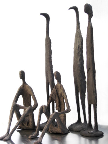 雕塑 标题为“Gruppe kleiner Figu…” 由Marianne Roetzel, 原创艺术品, 金属