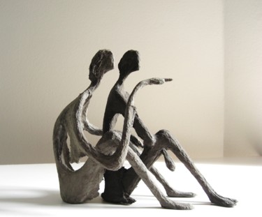 Sculpture titled "Lovers" by Marianne Roetzel, Original Artwork, Metals