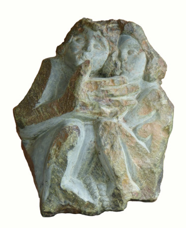 Sculpture titled "Petit nid d'amour" by Marianne Monnoye-Termeer, Original Artwork, Stone