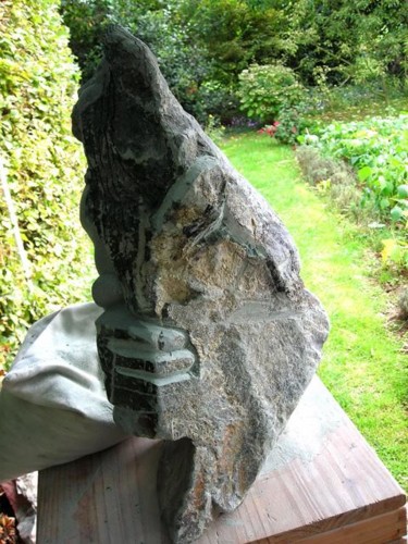 Sculpture titled "évolution de la cré…" by Marianne Monnoye-Termeer, Original Artwork, Stone