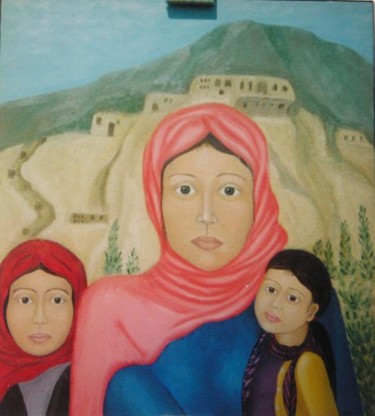 Peinture intitulée "" Kurdes "" par Marianne Monnoye-Termeer, Œuvre d'art originale