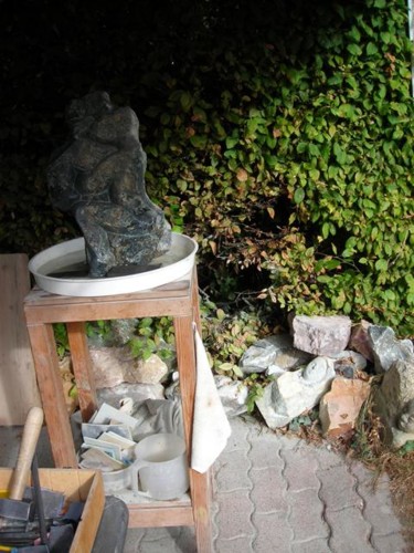 Sculpture intitulée "mon atelier" par Marianne Monnoye-Termeer, Œuvre d'art originale, Pierre