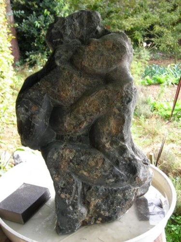 Sculpture intitulée "mon atelier - le po…" par Marianne Monnoye-Termeer, Œuvre d'art originale, Pierre