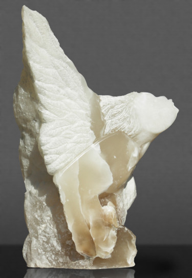 Sculptuur getiteld "" Mi Ange - Mi Démo…" door Marianne Monnoye-Termeer, Origineel Kunstwerk, Steen
