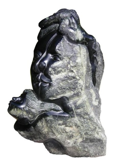 Sculpture intitulée "" Valse à 3 Temps "" par Marianne Monnoye-Termeer, Œuvre d'art originale, Pierre