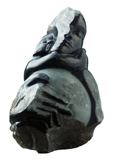 Sculpture intitulée "Entre Terre et Mère" par Marianne Monnoye-Termeer, Œuvre d'art originale, Pierre