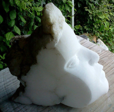 Sculptuur getiteld "" ALTER - EGO "" door Marianne Monnoye-Termeer, Origineel Kunstwerk, Steen
