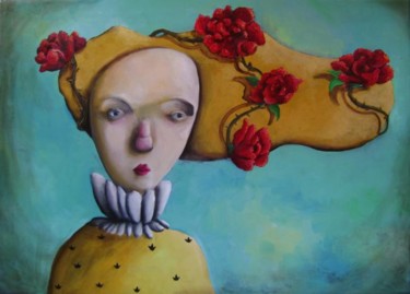 Painting titled "Rosita" by Mariano Sánchez, Original Artwork