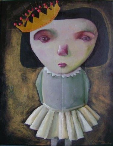 Pintura titulada "Ella juega a ser un…" por Mariano Sánchez, Obra de arte original