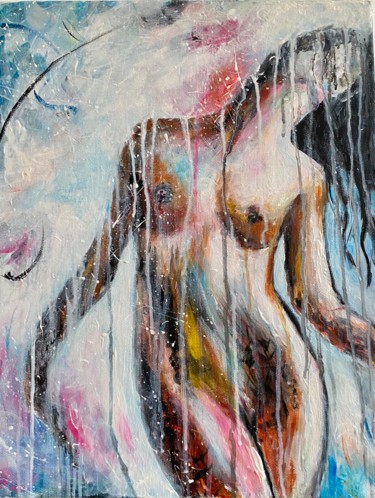 Pittura intitolato "Under the rain" da Mariantes, Opera d'arte originale, Acrilico