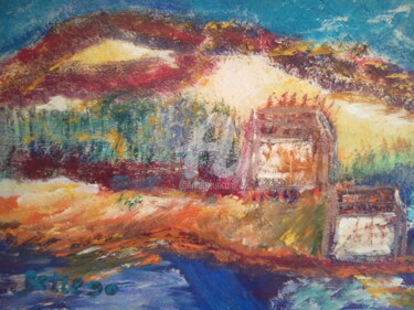 Petit Coin Sur Megeve Peinture intitulée "Petit Coin Sur Mege…" par Marie Annick Mariartiste Bellego, Œuvre d'art originale, Autre