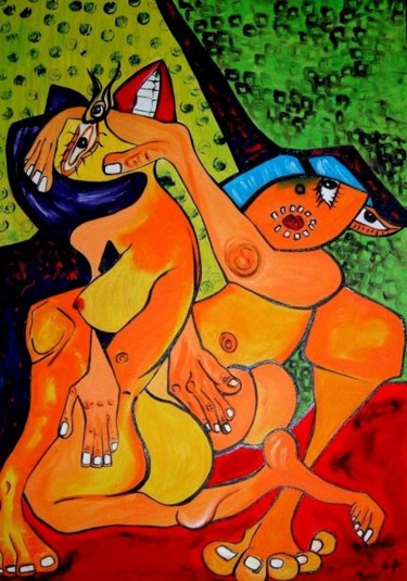 Painting titled "A NUDO" by Maria Suppa, Original Artwork